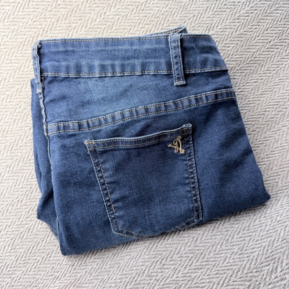 VIP Jeans Womens Size 14 Blue Denim Skinny Leg Jeans Wash Stretch 26" Inseam